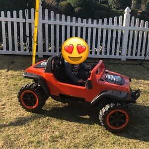 Jeep Orange Kids Ride-On Vehicle